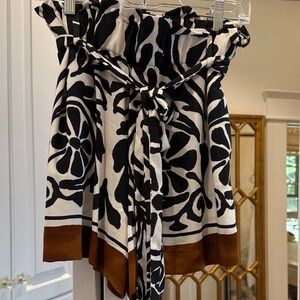 Zara Monochrome Zebra Print Skirt